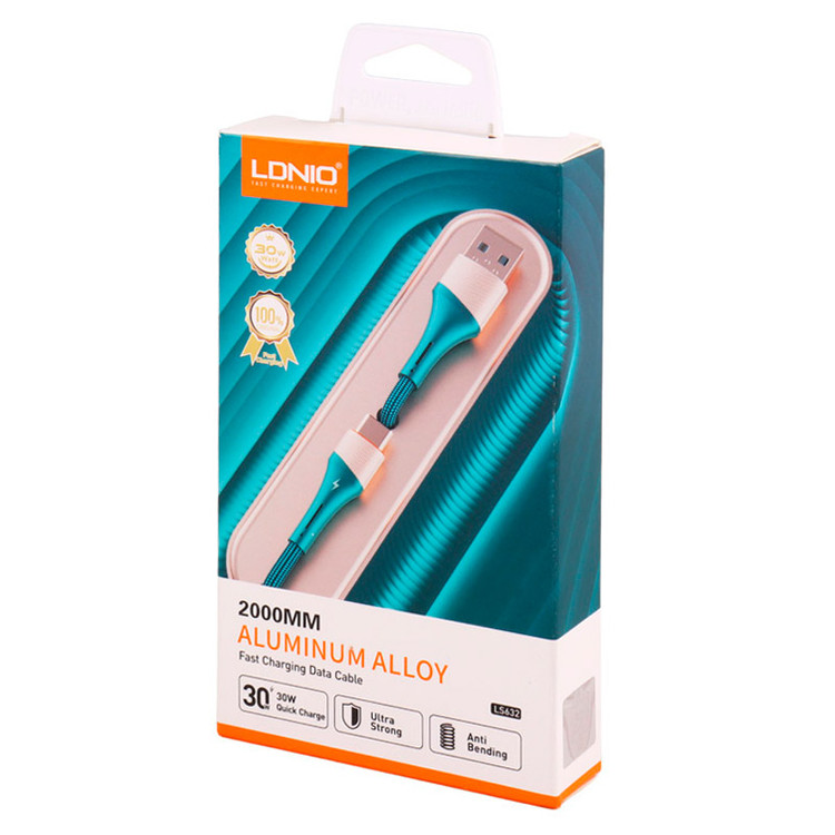کابل تایپ سی فست شارژ 2 متری کنفی Ldnio LS632 30W (اورجینال)