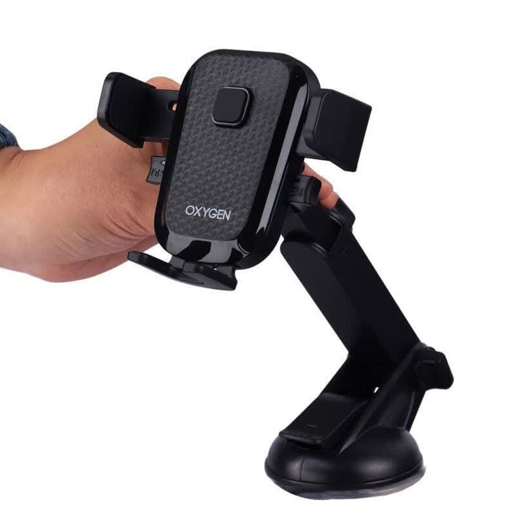 هولدر گوشی اکسیژن مدل HD5 | نگهدارنده تلسکوپی موبایل با چرخش ۳۶۰ درجه و پایه مکنده قوی