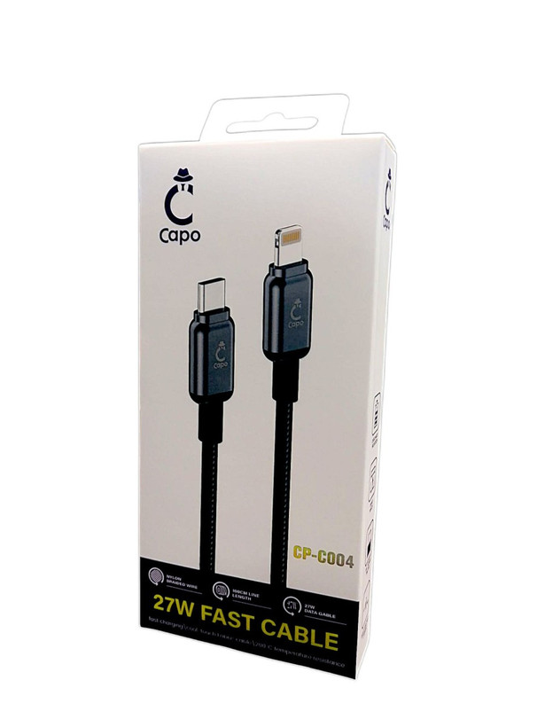 کابل شارژ سریع آیفون 27 وات Capo مدل CP-C004 (Type-C to Lightning)