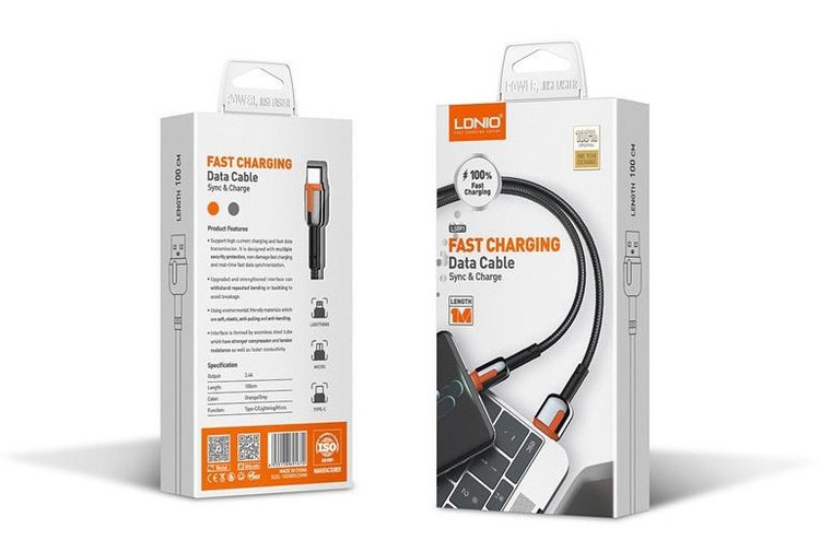 کابل اصلی و اورجینال شارژ میکرو الدینیو LDNIO LS591 micro Fast Charging Cable