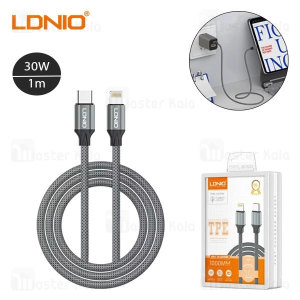 کابل اصلی شارژ تایپ سی به لایتنینگ الدینیو اورجینال مدل LDNIO LC441i