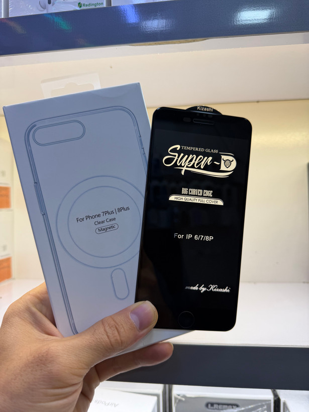 پک محافظتی کاور شفاف و گلس آیفون 7پلاس/ iPhone 7 Plus / 8 Plus