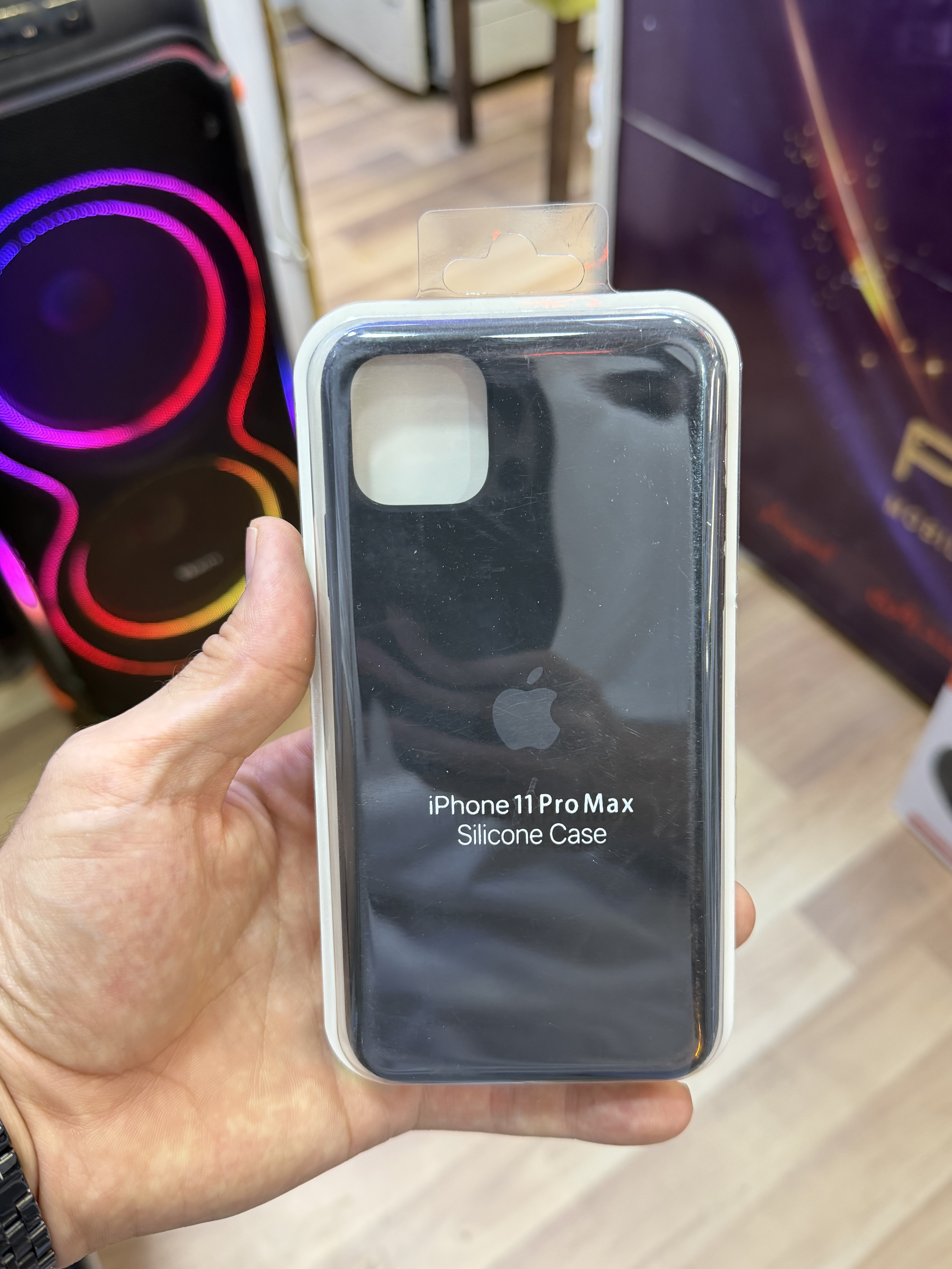 قاب محافظ سیلیکونی اورجینال ایفون 11 پرو مکس رنگ مشکی با ضمانت اصلی   11pro max